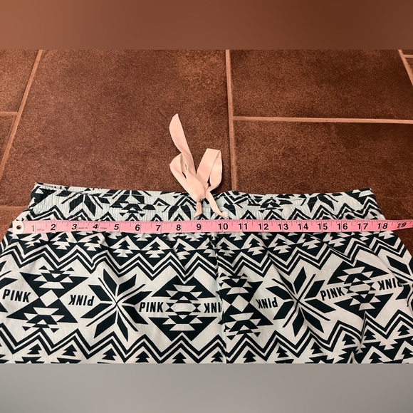 PINK Victoria’s Secret pajama casual pants green Aztec lounge thin size large - Picture 10 of 13